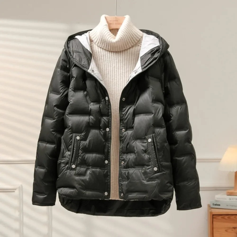 Quilted Winter Jacket | With Hood and Zip