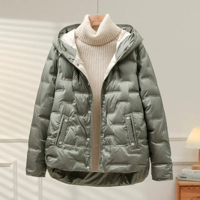 Quilted Winter Jacket | With Hood and Zip