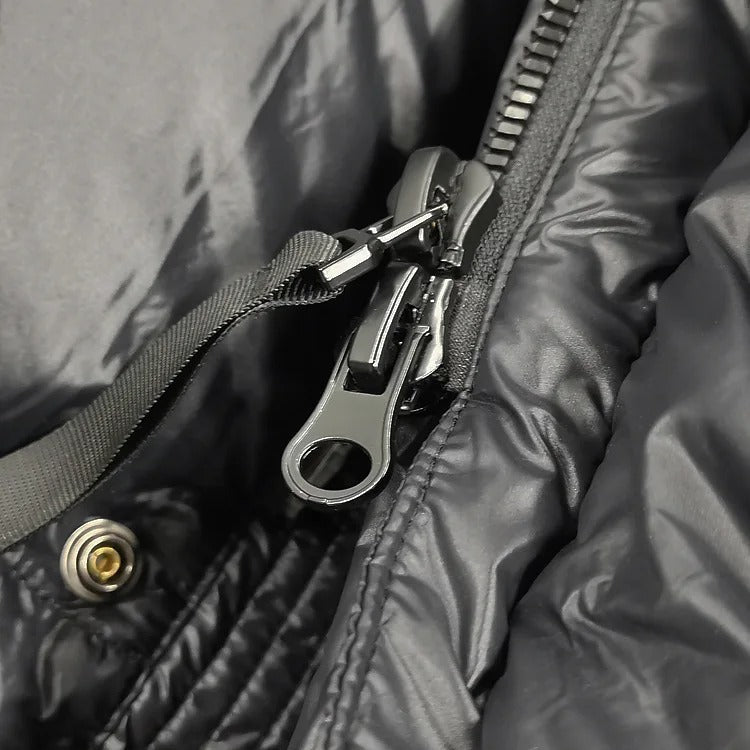 Long Quilted Winter Jacket | With Hood and Zip